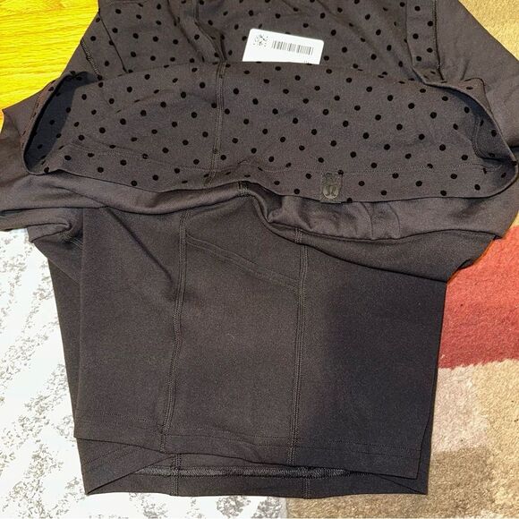 NWT Lululemon Align High-Rise Liner Skirt  *Flocked Polka Dot Black / Size 10 - Picture 6 of 10